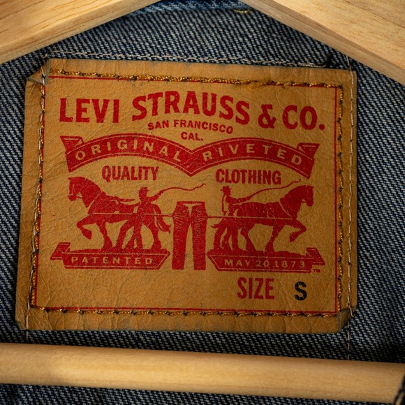 Vintage Levi's‎ Patched Denim Jacket S Authentic 70s-90s Patches Guns N Roses - Picture 2 of 16